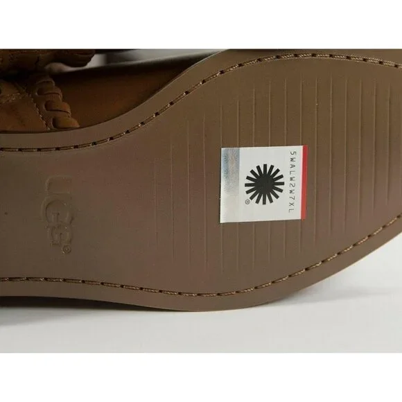 UGG Caramel Leather Gracen Whipstitch Tall Boots 6 - Picture 9 of 9